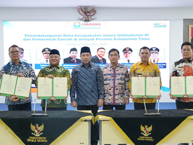 Penandatanganan Nota Kesepakatan Ombudsman RI Bersama Pemda Kaltim dan Jateng.