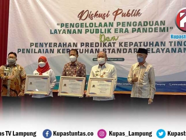 Patuh Pelayanan Publik, 10 Daerah Di Lampung Dapat Penghargaan Dari ...